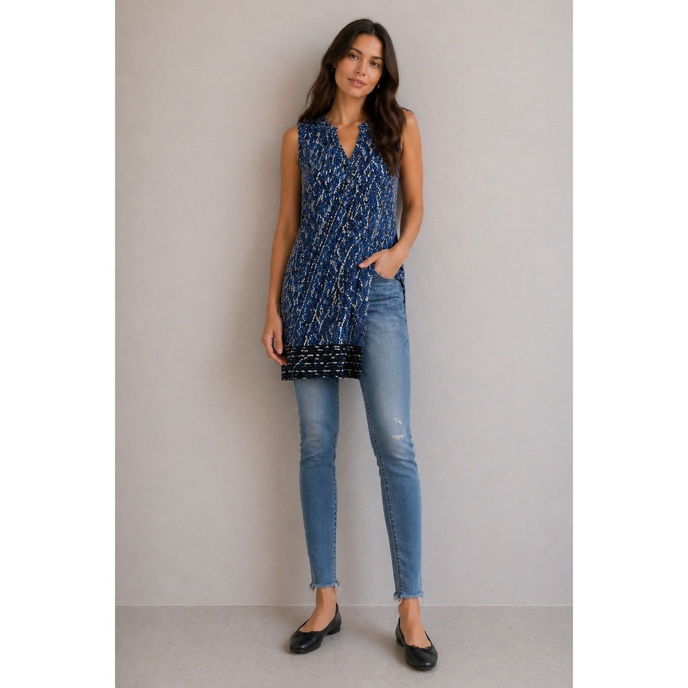 Zara Jeans Womens Size 4 Blue Premium Denim Light Wash Distressed Skinny
